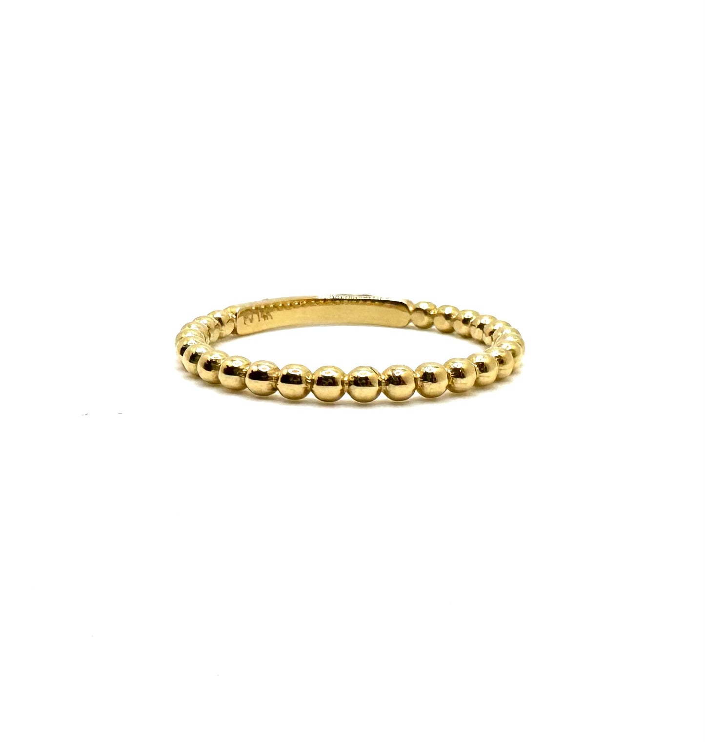 Yellow Gold beaded ring