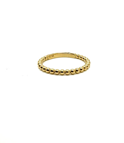 Yellow Gold beaded ring