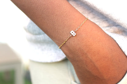 Letter Bracelet 14k