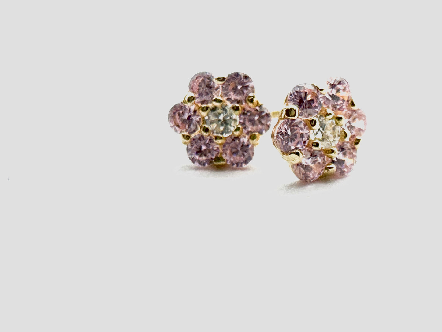 Pink flower stud